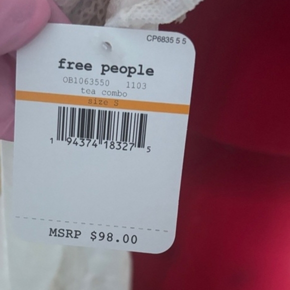 🌸 NWT FREE PEOPLE INTIMATELY TABLE FOR 2 TRAPEZE FLORAL LACE SLIP DRESS SZ. S. - Picture 4 of 5